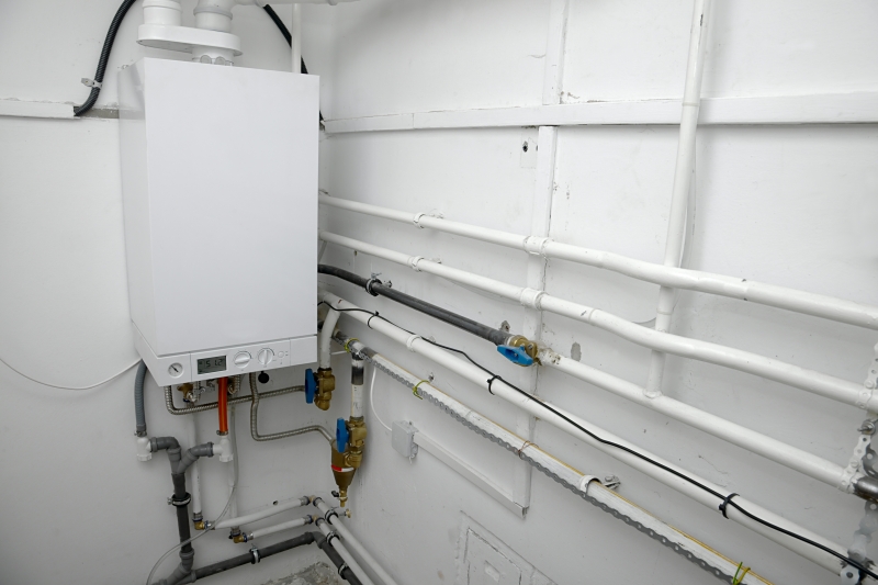 Central heating system being power flushed in Worcester Park